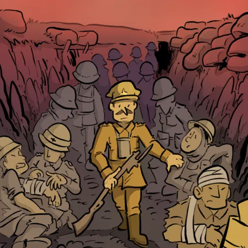 soldiers in a trench