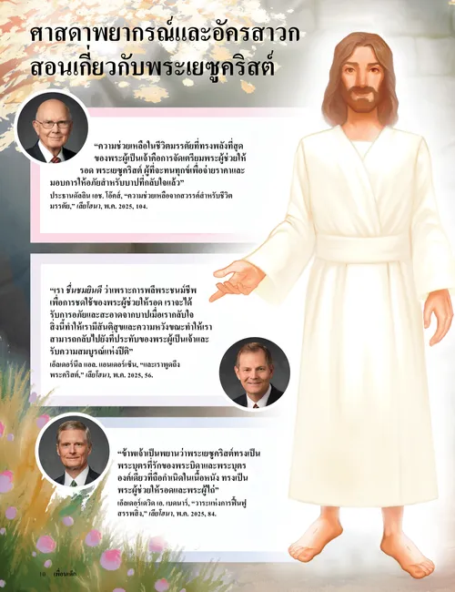 หน้า PDF พร้อมภาพถ่ายของศาสดาพยากรณ์และอัครสาวก และภาพพระเยซูผู้ฟื้นคืนพระชนม์ รวมถึงกิจกรรมระบายสีรูปหัวใจ