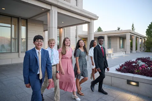 Youth outside a temple