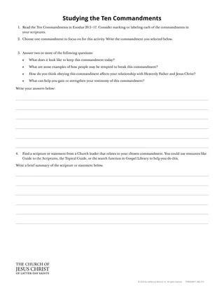 Studying the Ten Commandments