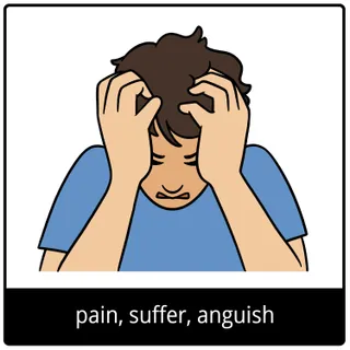 pain, suffer, anguish gospel symbol