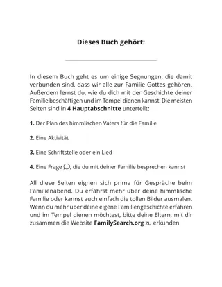 Umschlaginnenseite vorn für das überarbeitete Malbuch „Wir sammeln die Familie Gottes“