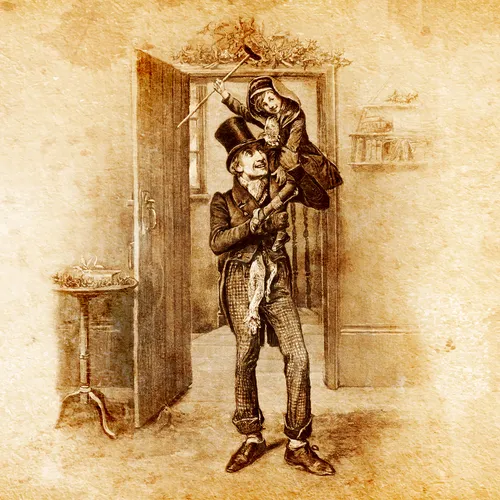 Scrooge with Tiny Tim