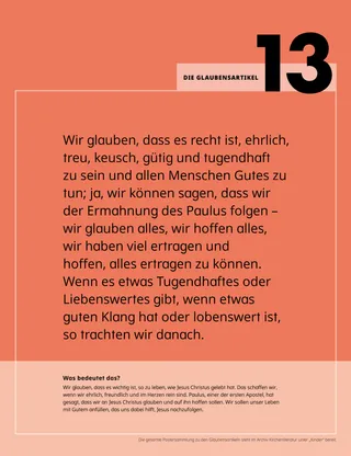 Poster: Glaubensartikel