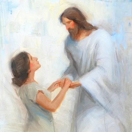 Jesus Christ with young woman