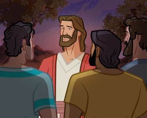 Jesus asks Peter, James, and John to stay awake with Him while He prays.