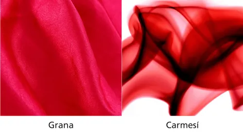 comparación entre la grana y el carmesí