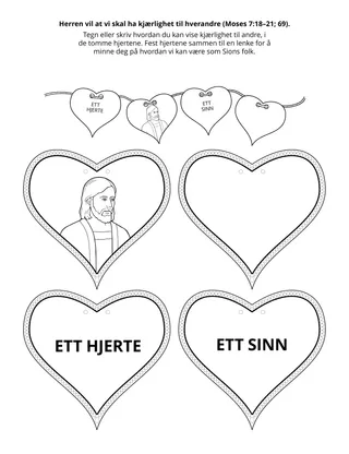 Aktivitetsside for Primær: Gud ønsker at vi skal være glad i hverandre