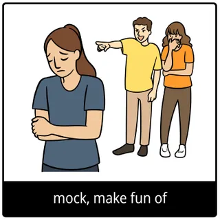 mock, make fun of gospel symbol