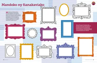 Pejy PDF ho lokoina izay ahitana sary isan-karazany napetraka miaraka amin’ny faritra voatoakana hanaovana sary