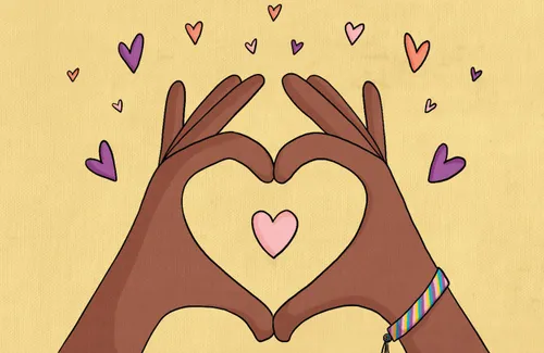 Hands making heart shape