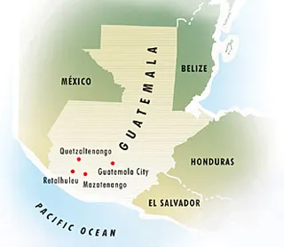 Map of Guatamala