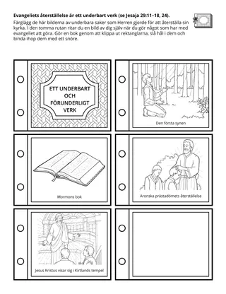 Primärs aktivitetssida: Evangeliets återställelse är ett underbart verk