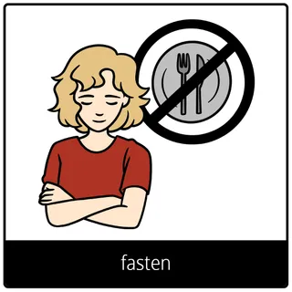 Symbol für Evangeliumsbegriff: fasten