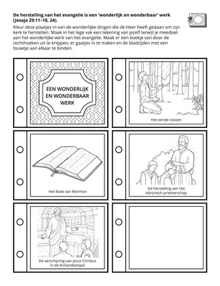 doe-pagina voor het jeugdwerk: De herstelling van het evangelie is ‘wonderlijk en wonderbaar’