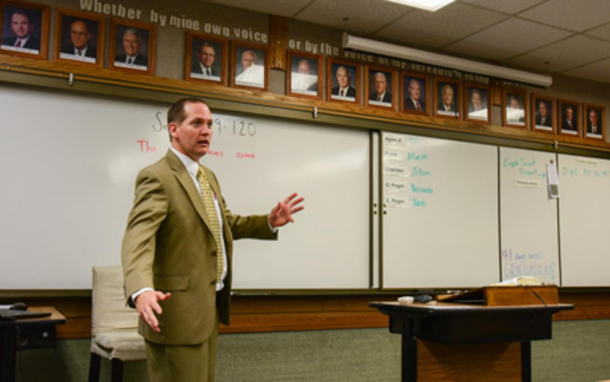 Teacher in a classroom