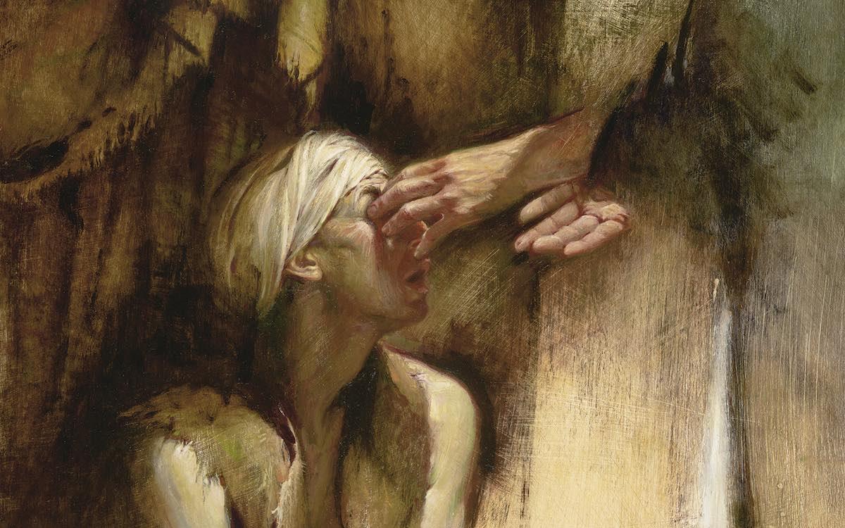 He Anointed the Eyes by Walter Rane