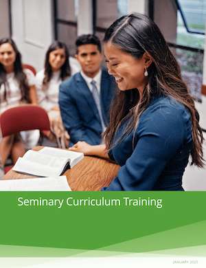 Cover of seminary curriculum training manual.